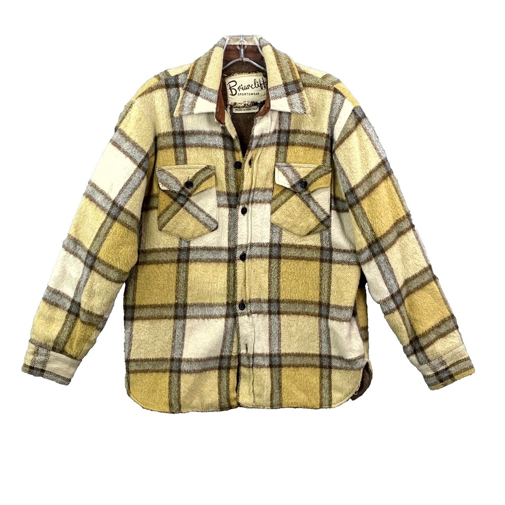 Vintage Briarcliff Sportswear Flannel Shacket Mens Medium Plaid Outdoor Gorpcore